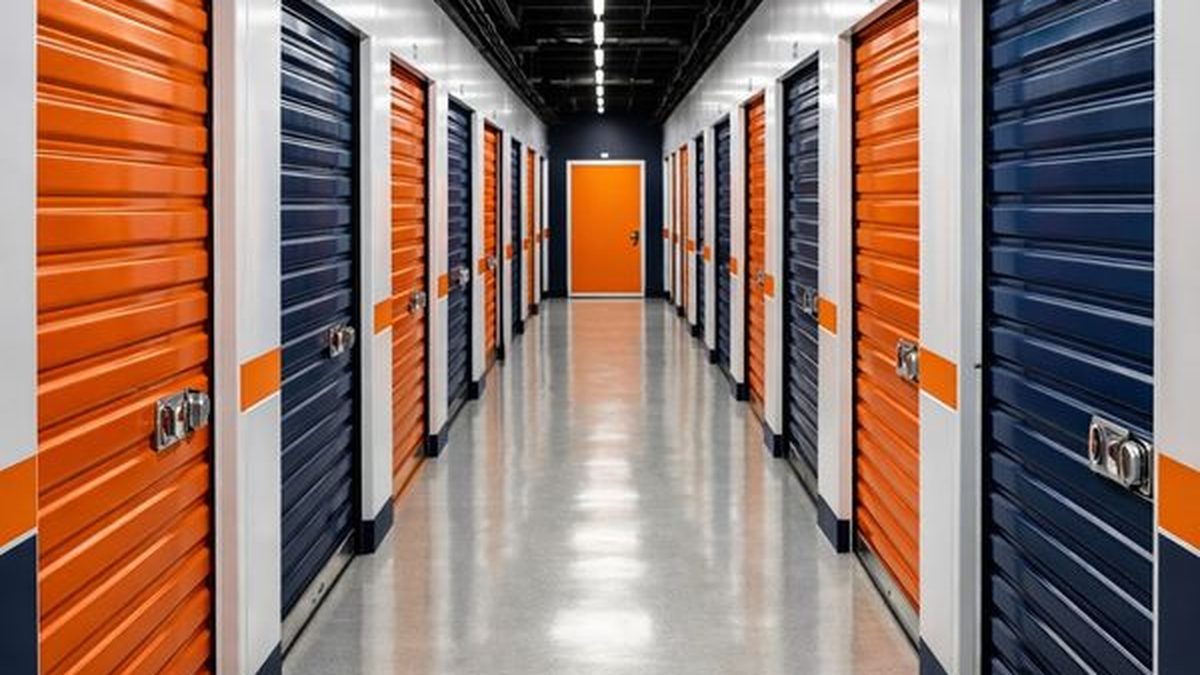 LockerUp clean, bright storage hallway